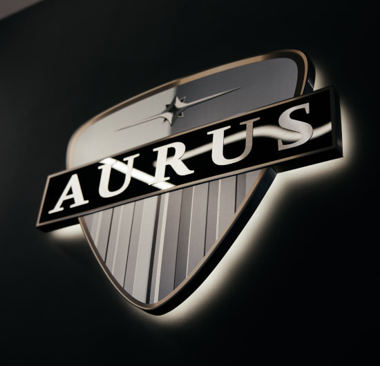 Эмблема AURUS с подсветкой